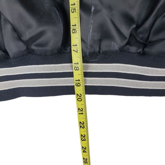 Vintage CHICAGO WHITE SOX Jacket BOYS 10/12 Black Satin CHALK LINE Retro MLB - Picture 9 of 11